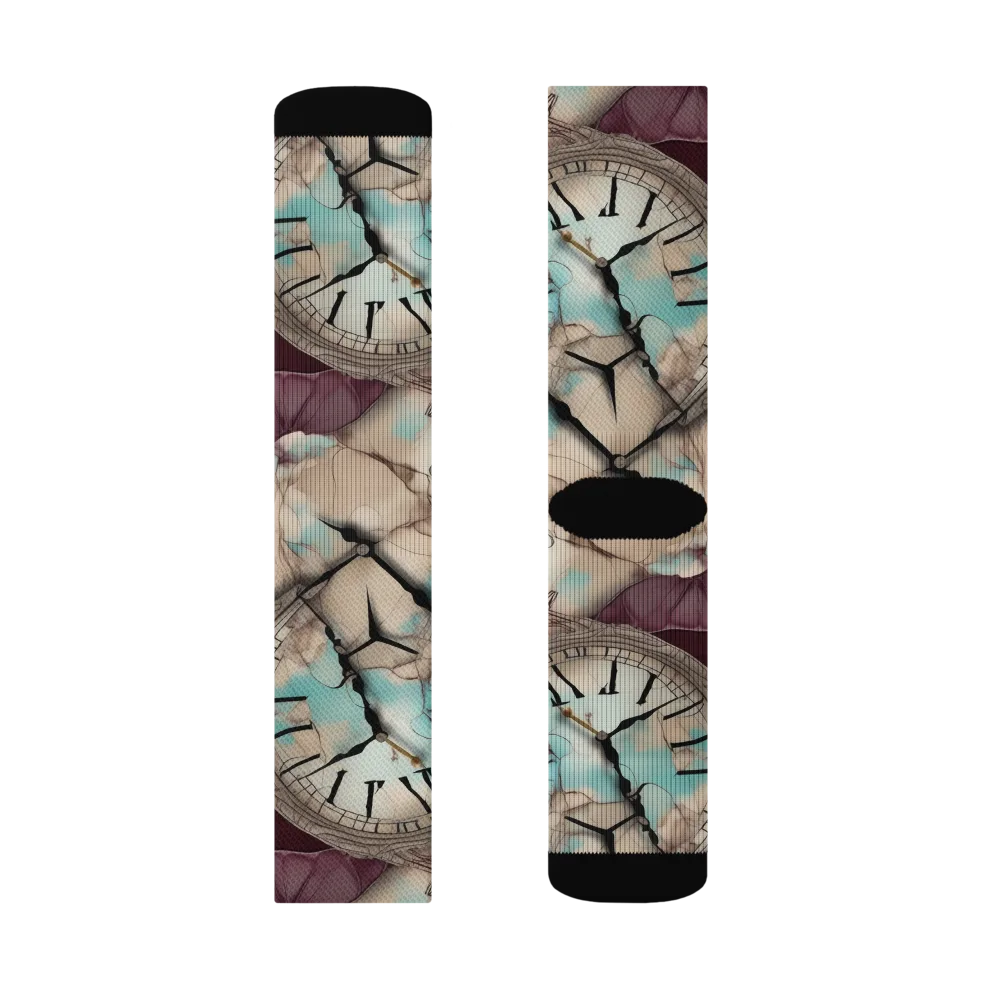 Midnight Horology on Socks — Left Sock