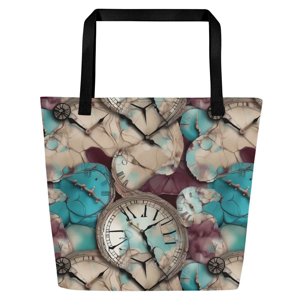 Midnight Horology on Large Tote Bag W/ Pocket — Front