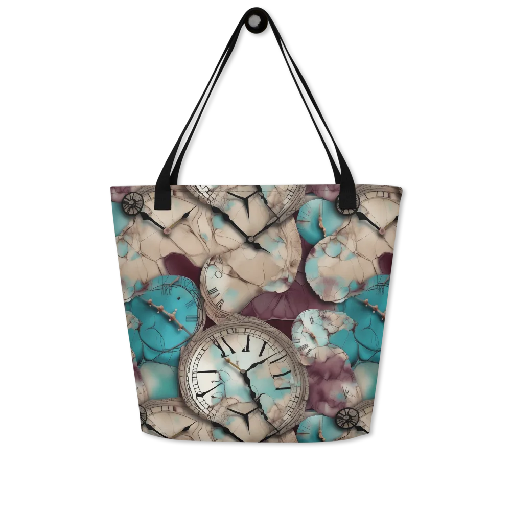 Midnight Horology on Large Tote Bag W/ Pocket — Front