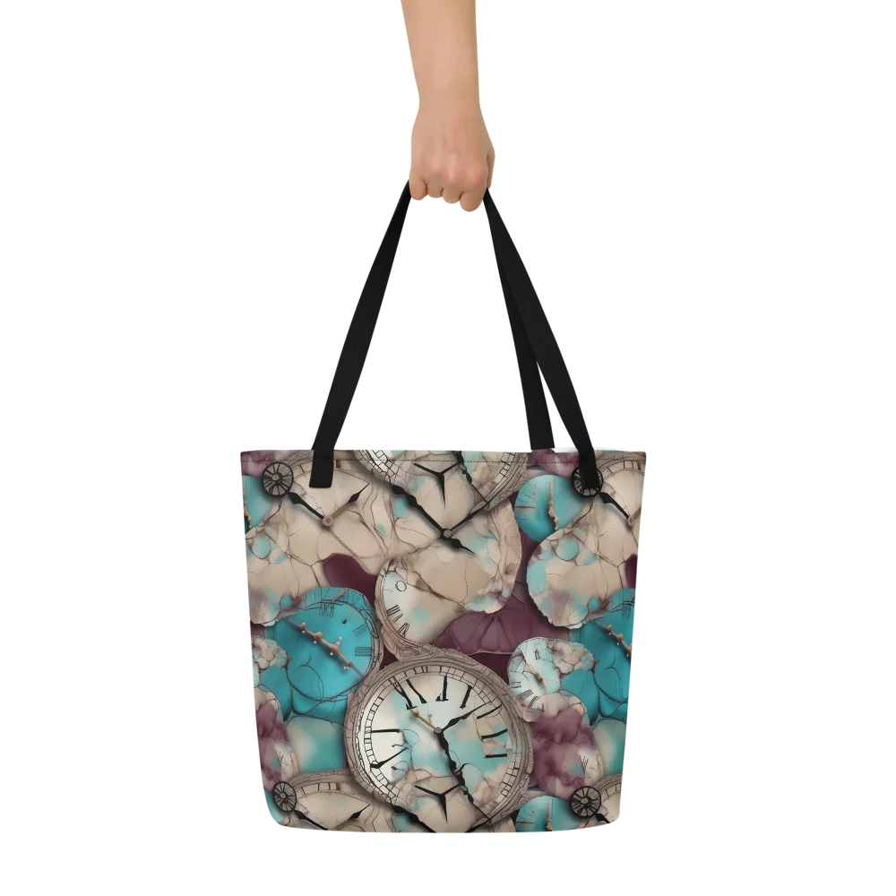 Midnight Horology on Large Tote Bag W/ Pocket — Front