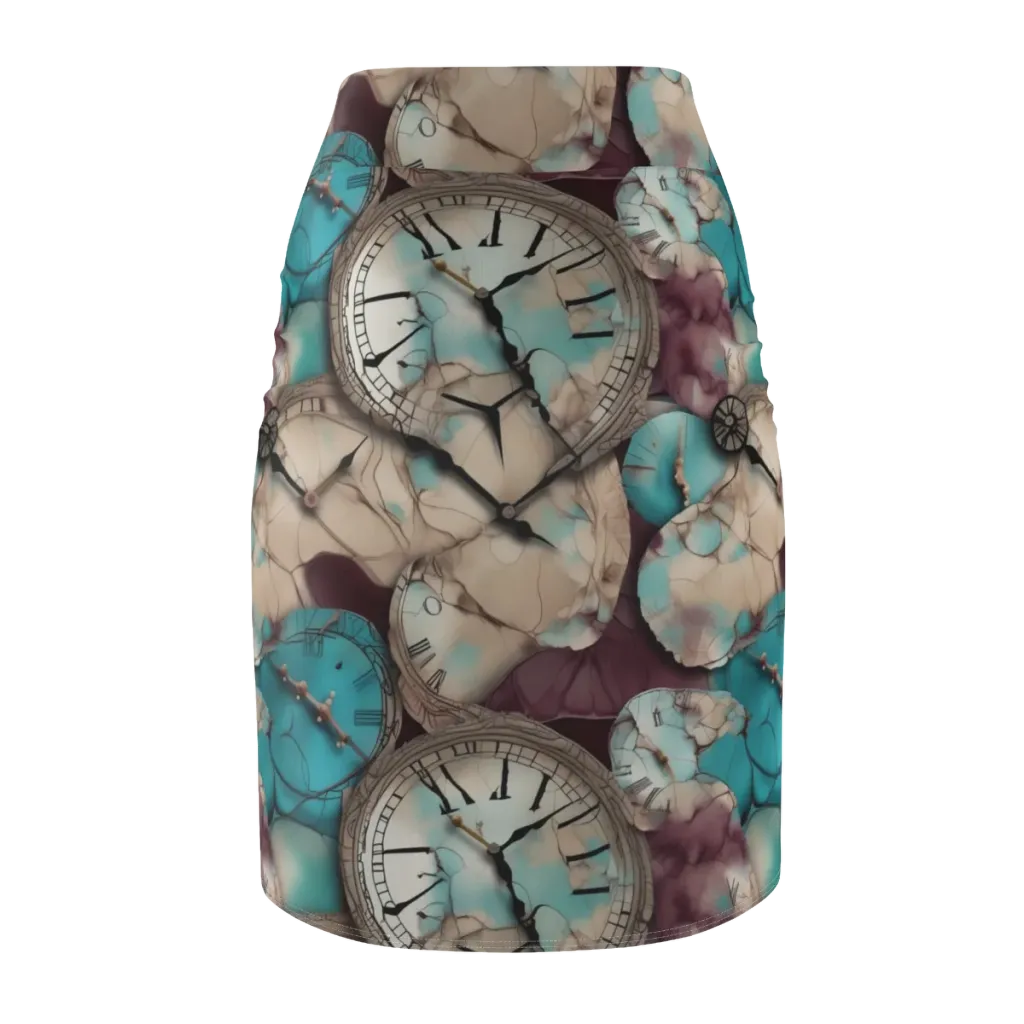 Midnight Horology on Pencil Skirt — Back