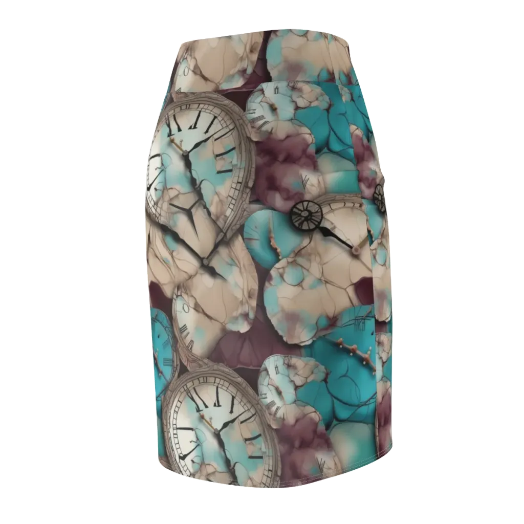 Midnight Horology on Pencil Skirt — Back Side