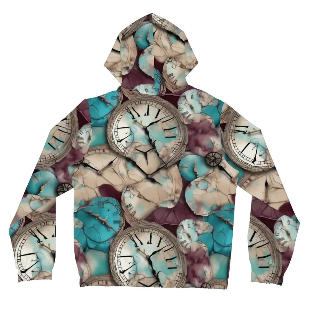 Midnight Horology on Women's Full-Zip Hoodie — Back