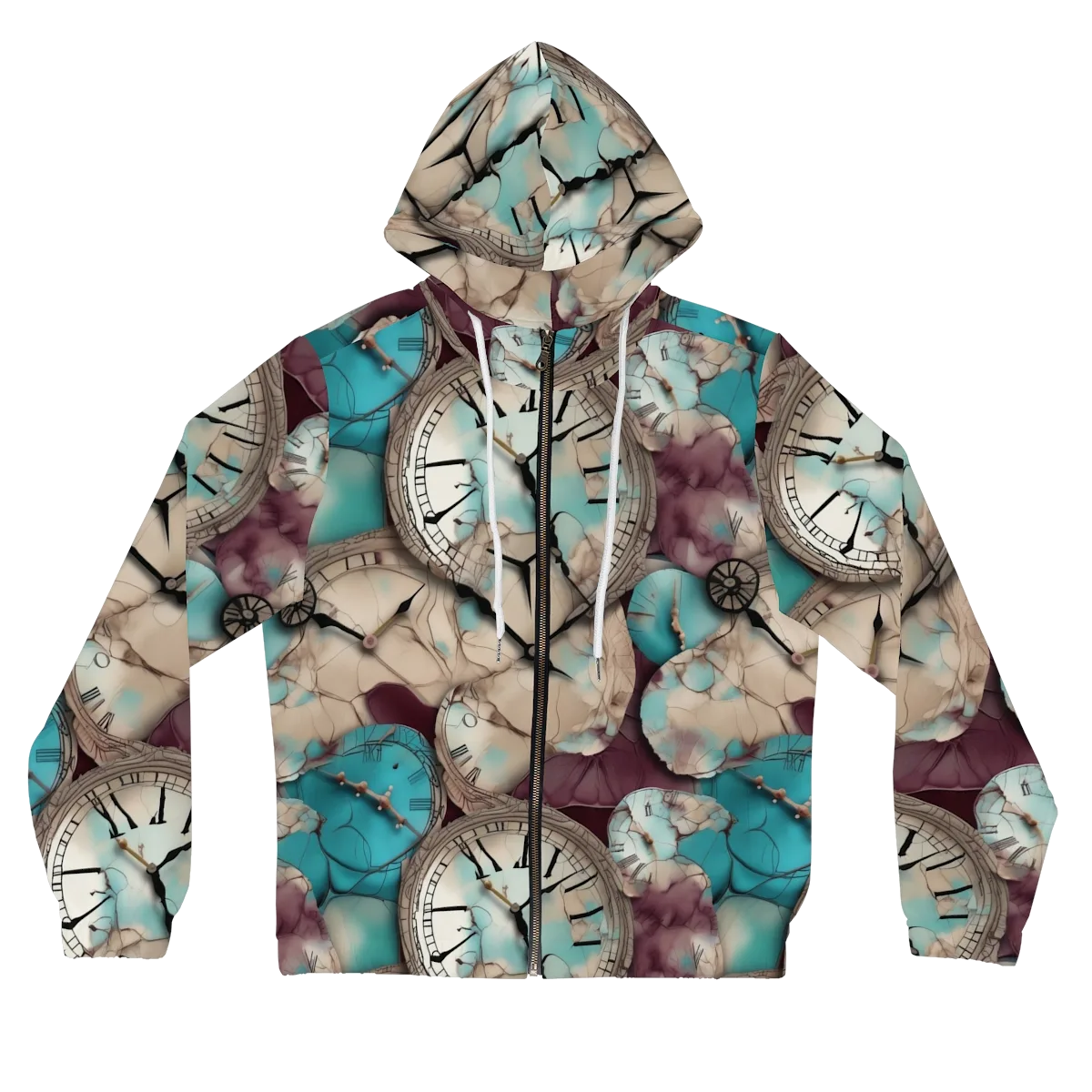 Midnight Horology on Women's Full-Zip Hoodie — Front