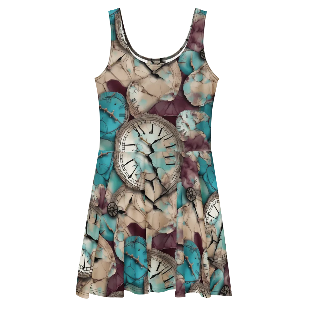 Midnight Horology on Skater Dress — Front