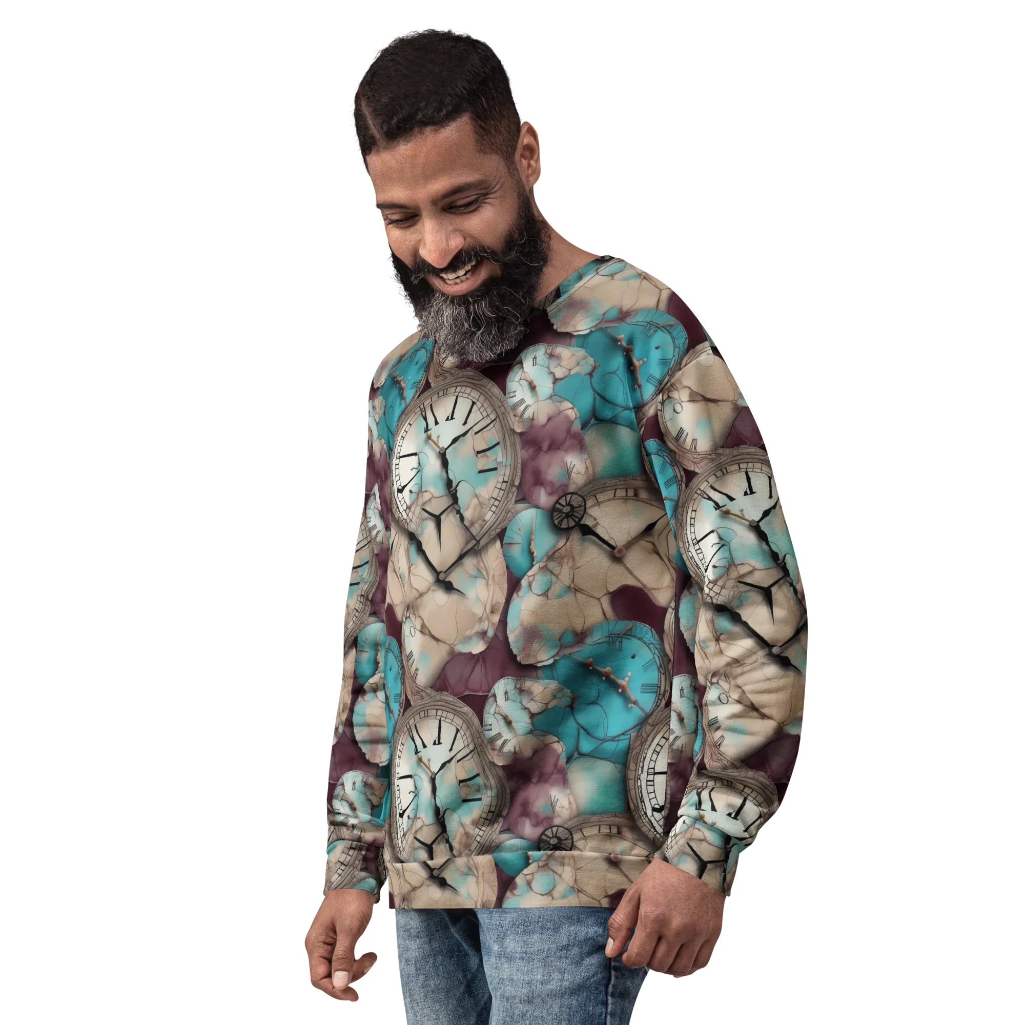 Midnight Horology on Sweatshirt — Left Front