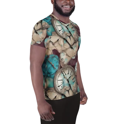 Midnight Horology on a Men's Athletic T-Shirt