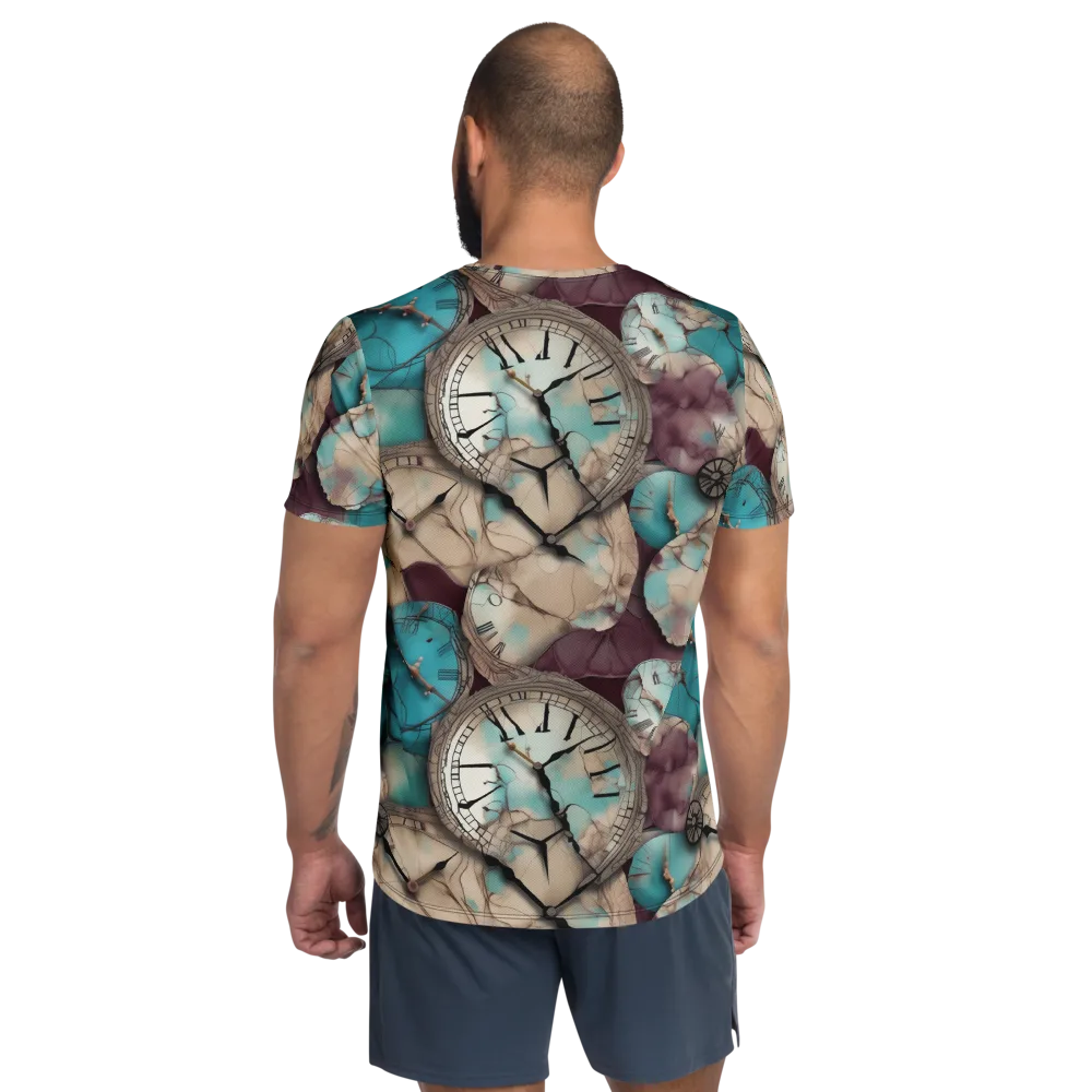 Midnight Horology on Men's Athletic T-Shirt — Back