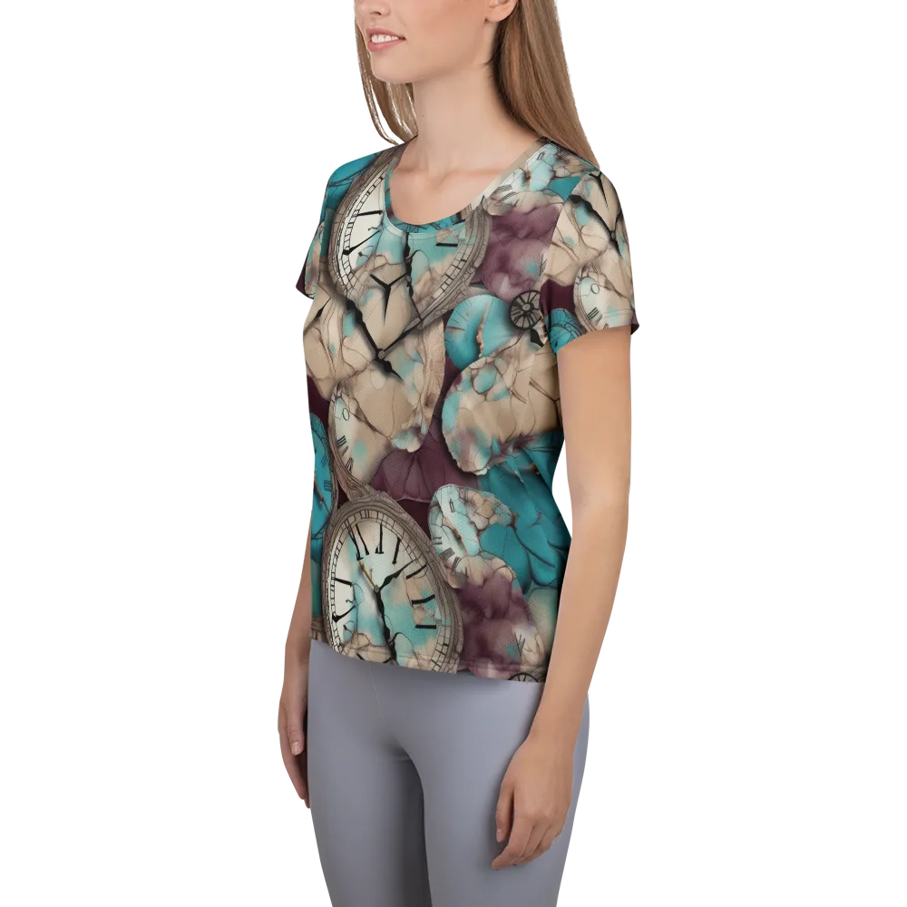 Midnight Horology on Women's Athletic T-Shirt — Left