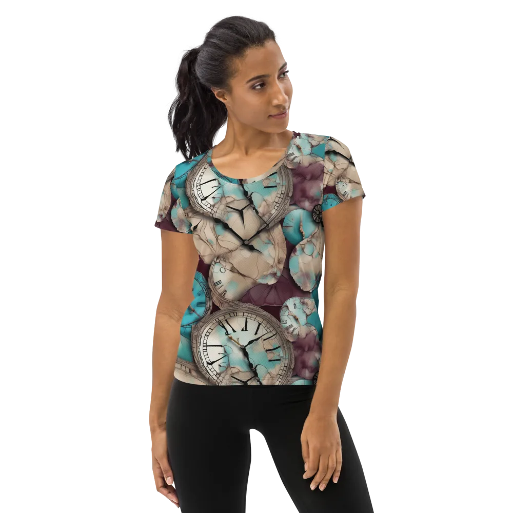 Midnight Horology on Women's Athletic T-Shirt — Front