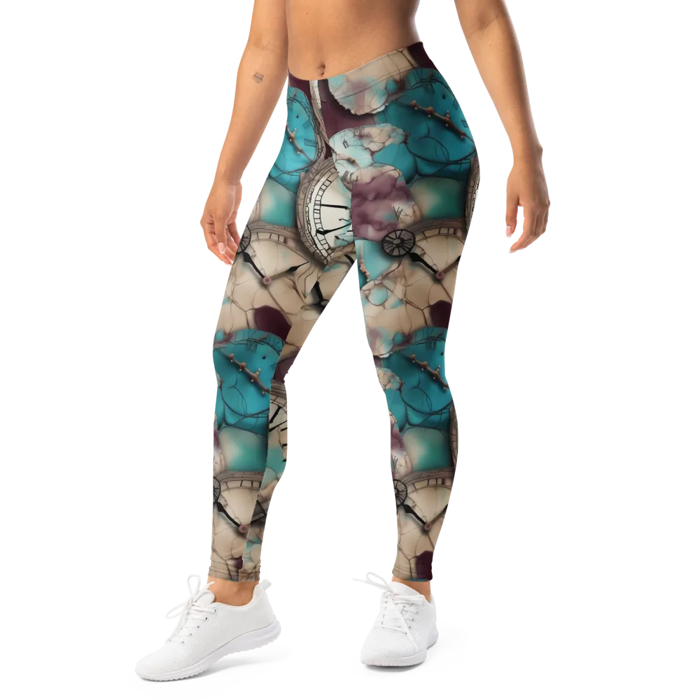 Midnight Horology on Leggings — Left Front