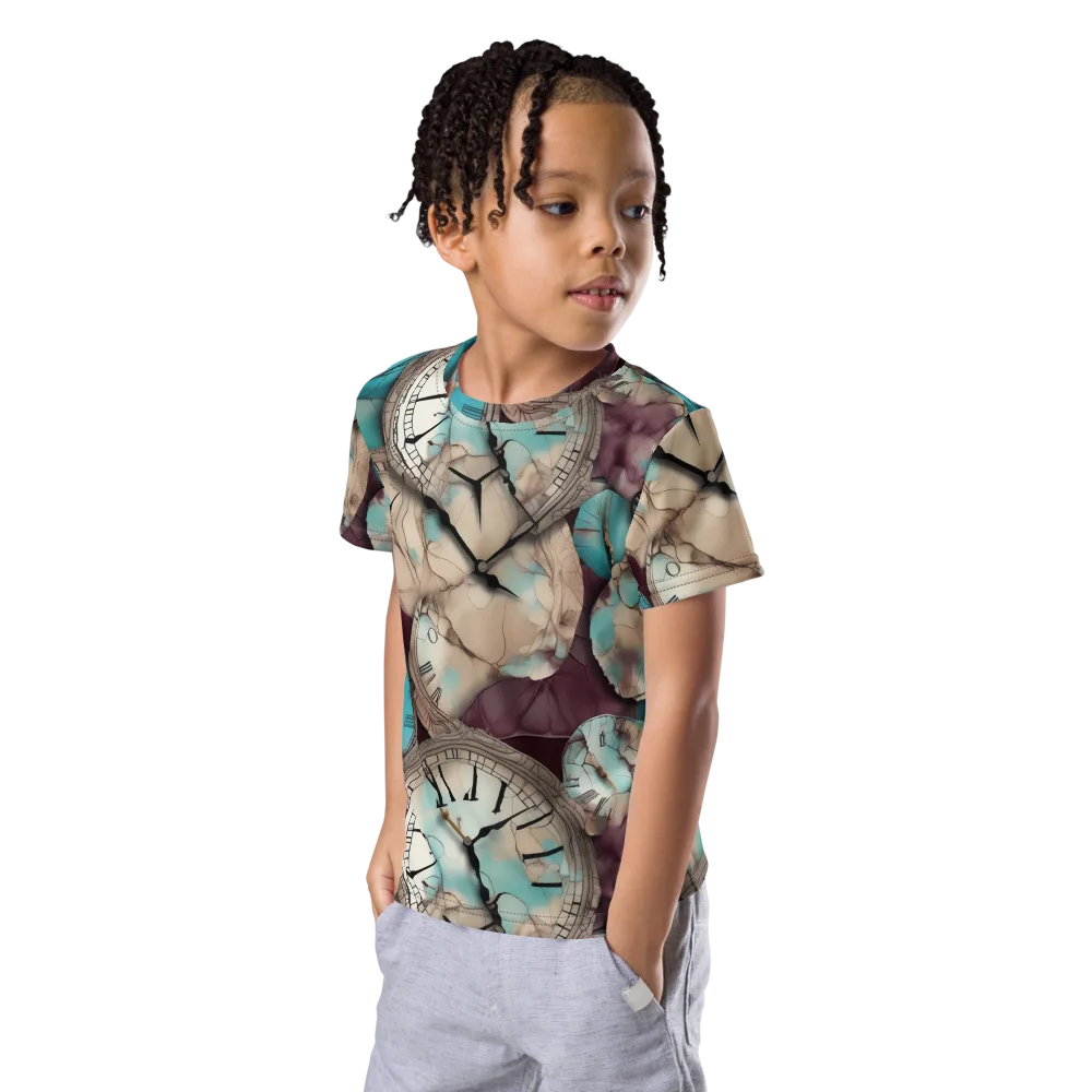 Midnight Horology on Kids Crew Neck T-Shirt — Left Front