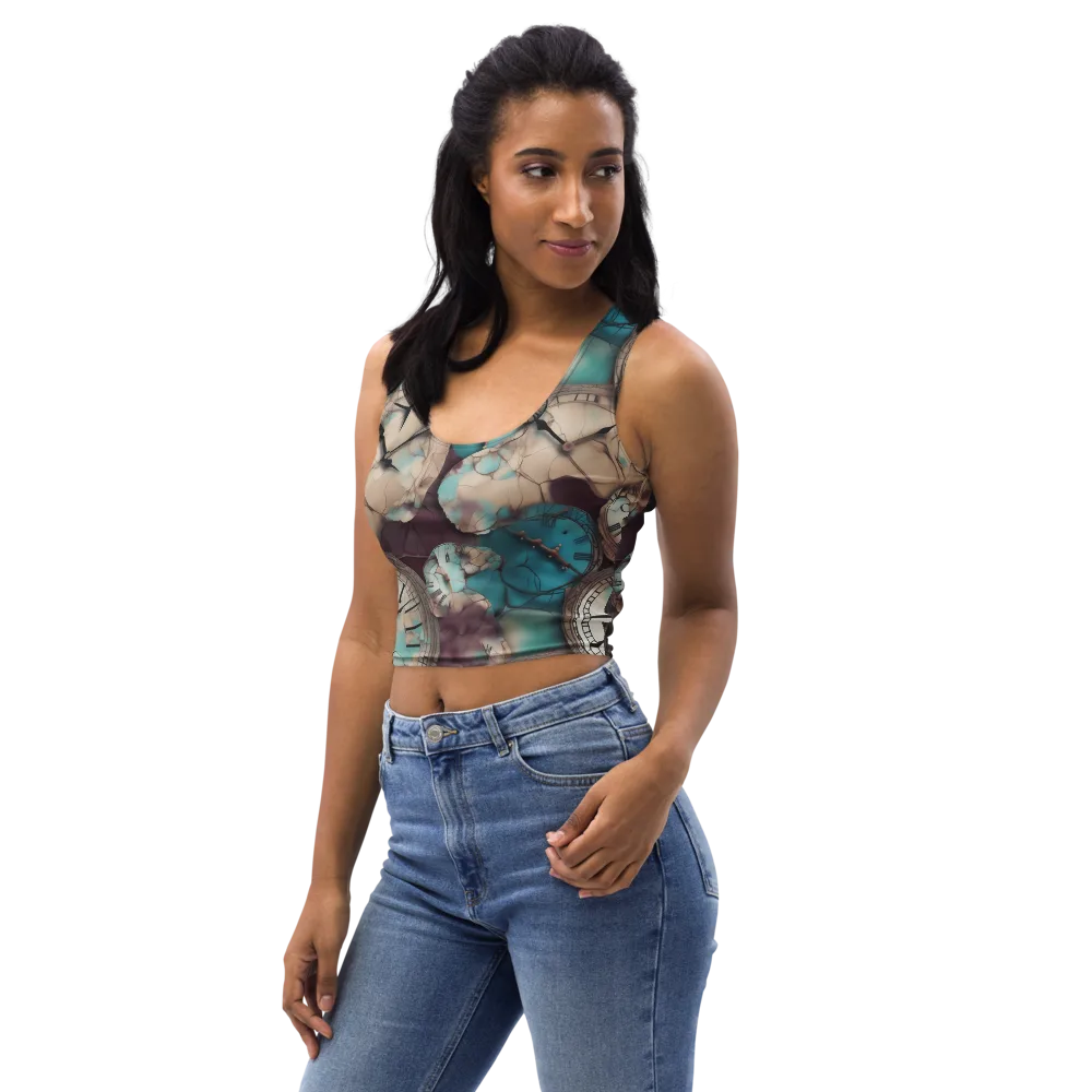 Midnight Horology on Crop Top — Left Front