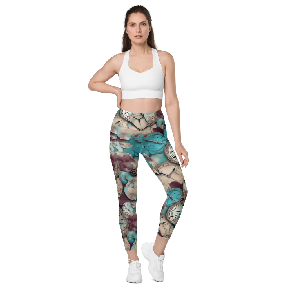 Midnight Horology on Leggings with Pockets — Front