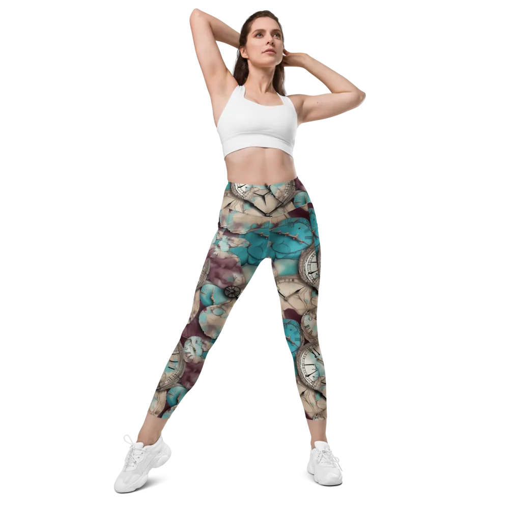 Midnight Horology on Leggings with Pockets — Front