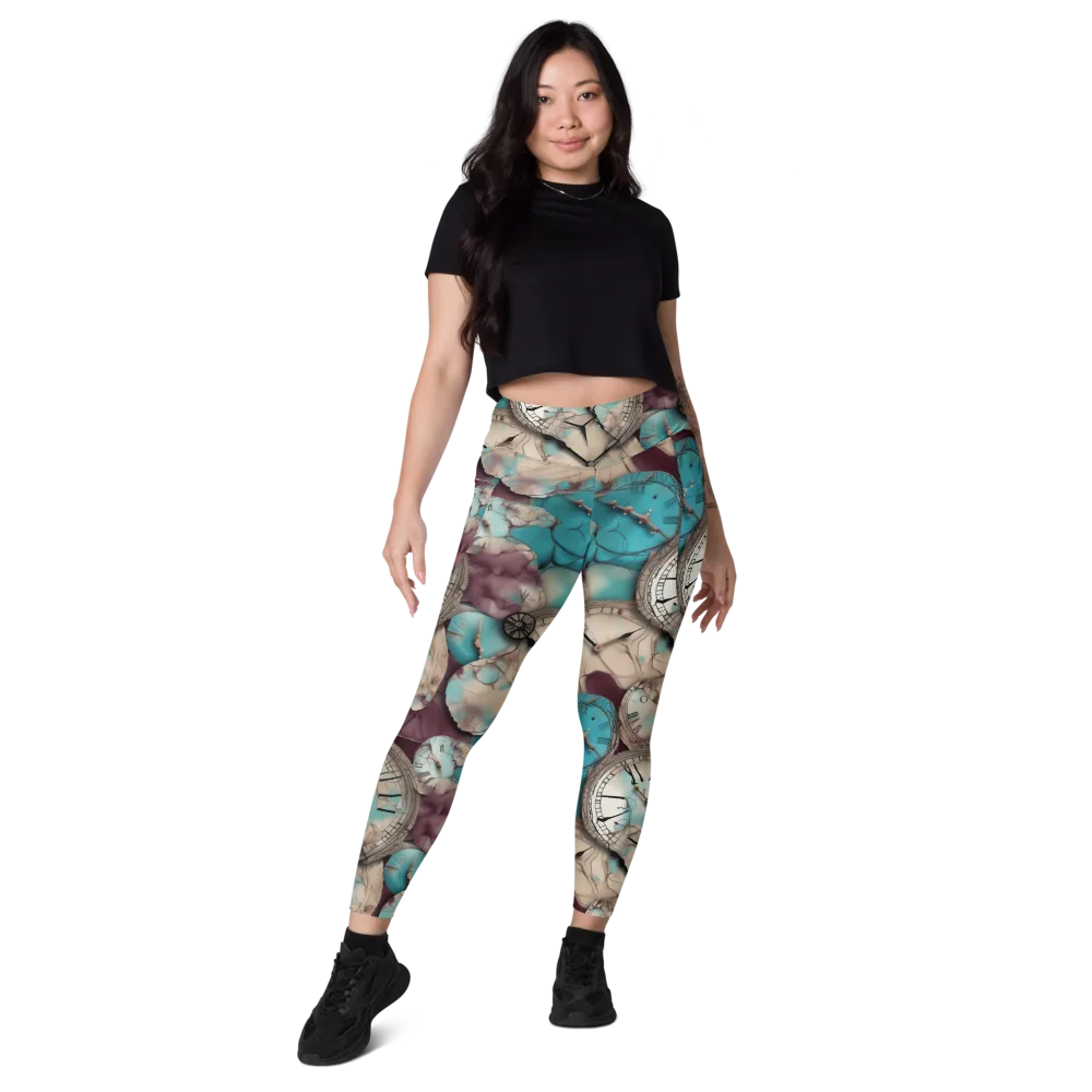 Midnight Horology on Leggings with Pockets — Front