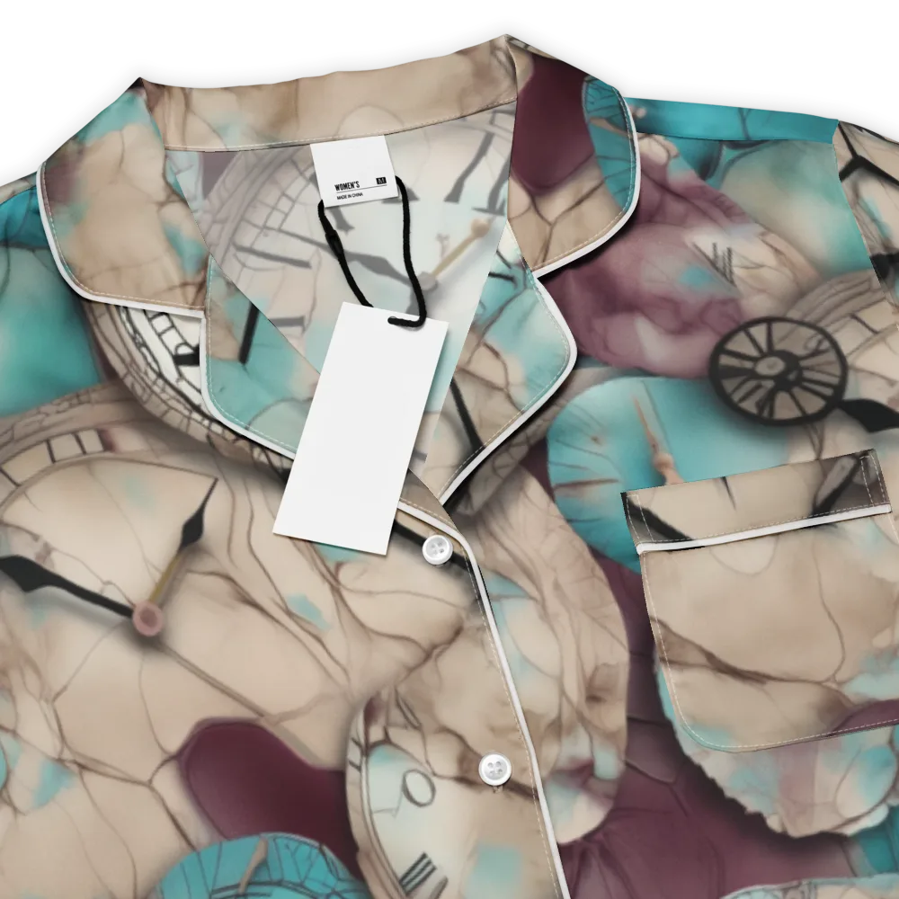 Midnight Horology on Women's Short Sleeve Pajama Top — Product details
