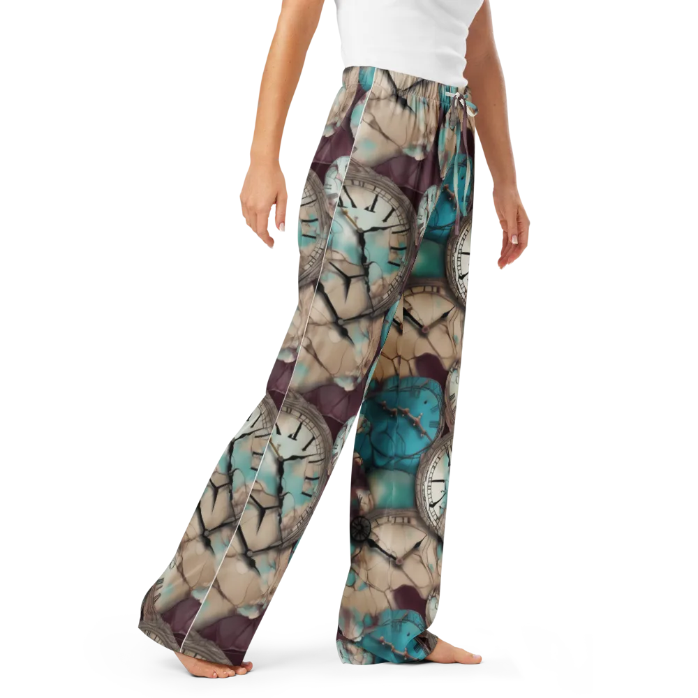 Midnight Horology on Women's Pajama Pants — Right Front
