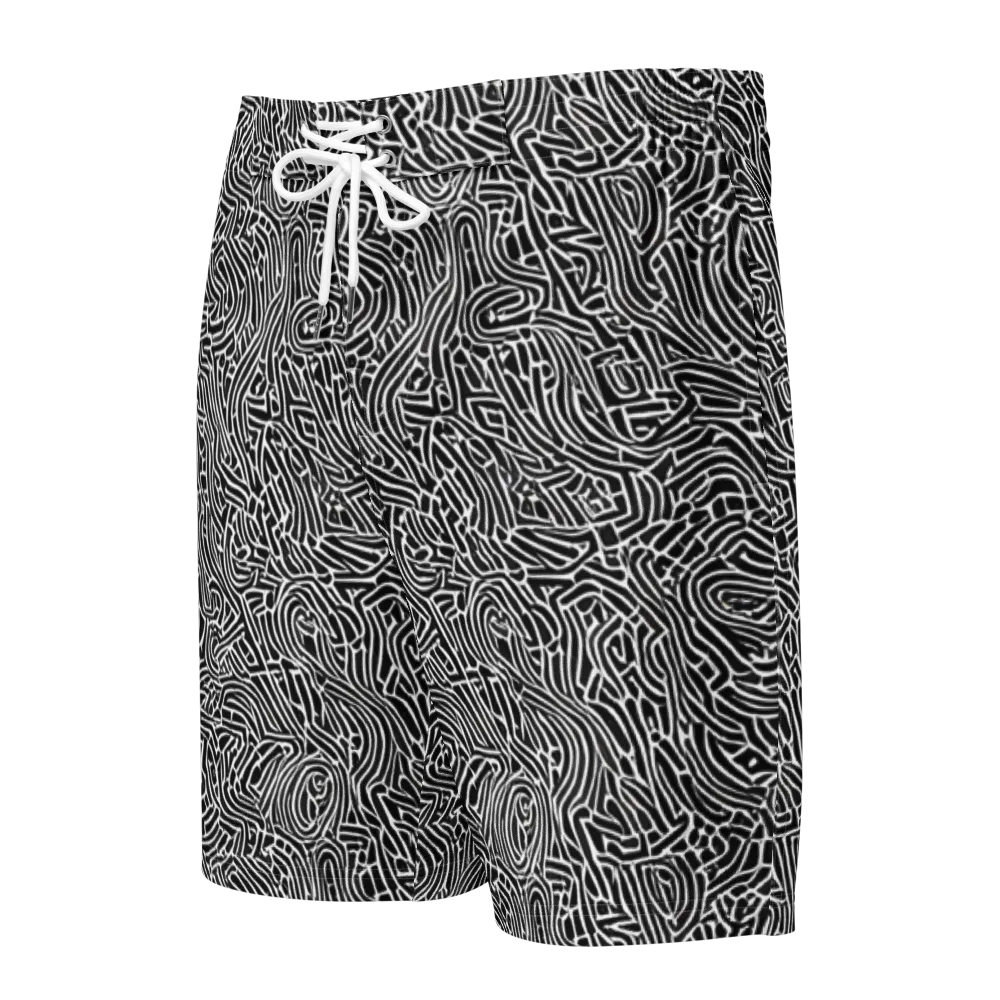Obsidian Labyrinth on Men's Board Shorts — Front