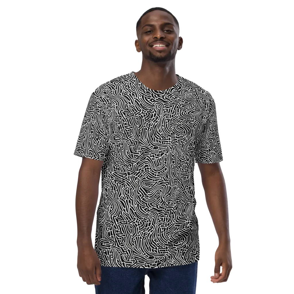 Obsidian Labyrinth on Men's Crew Neck T-Shirt — Front