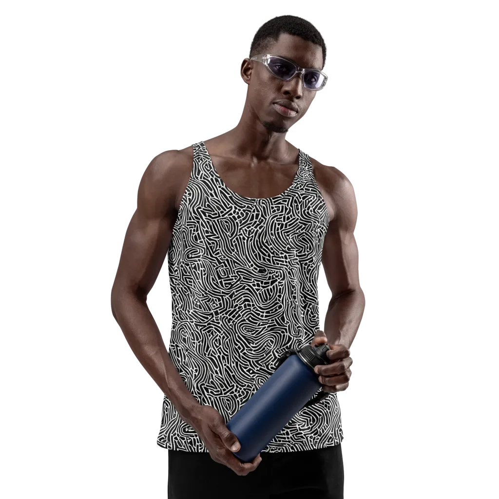 Obsidian Labyrinth on Men's Tank Top — Front