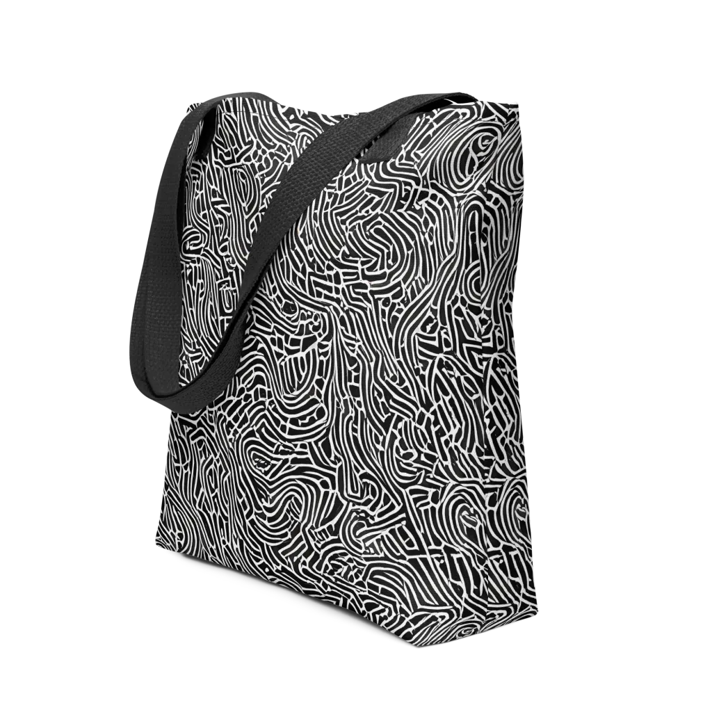 Obsidian Labyrinth on Tote Bag — Front