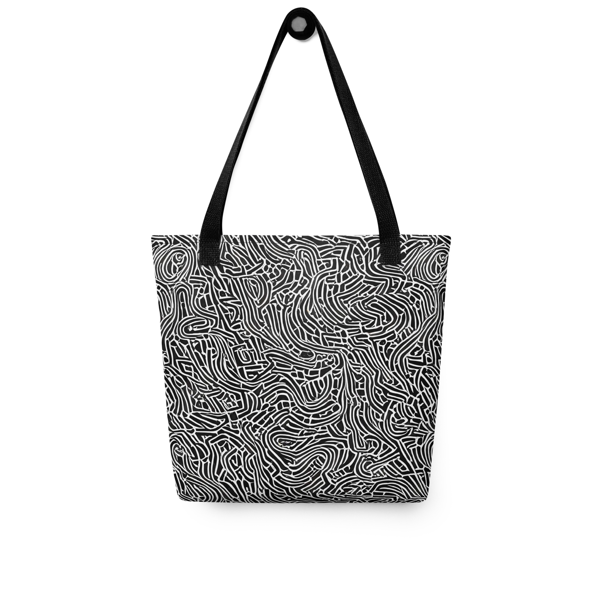 Obsidian Labyrinth on Tote Bag — Front