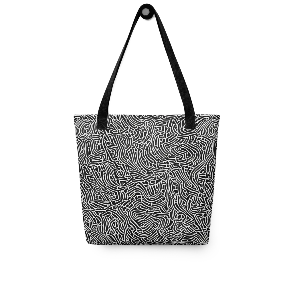 Obsidian Labyrinth on Tote Bag — Front