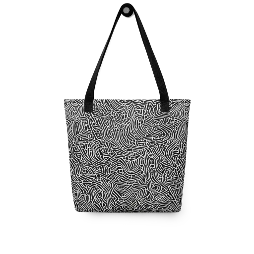Obsidian Labyrinth on a Tote Bag