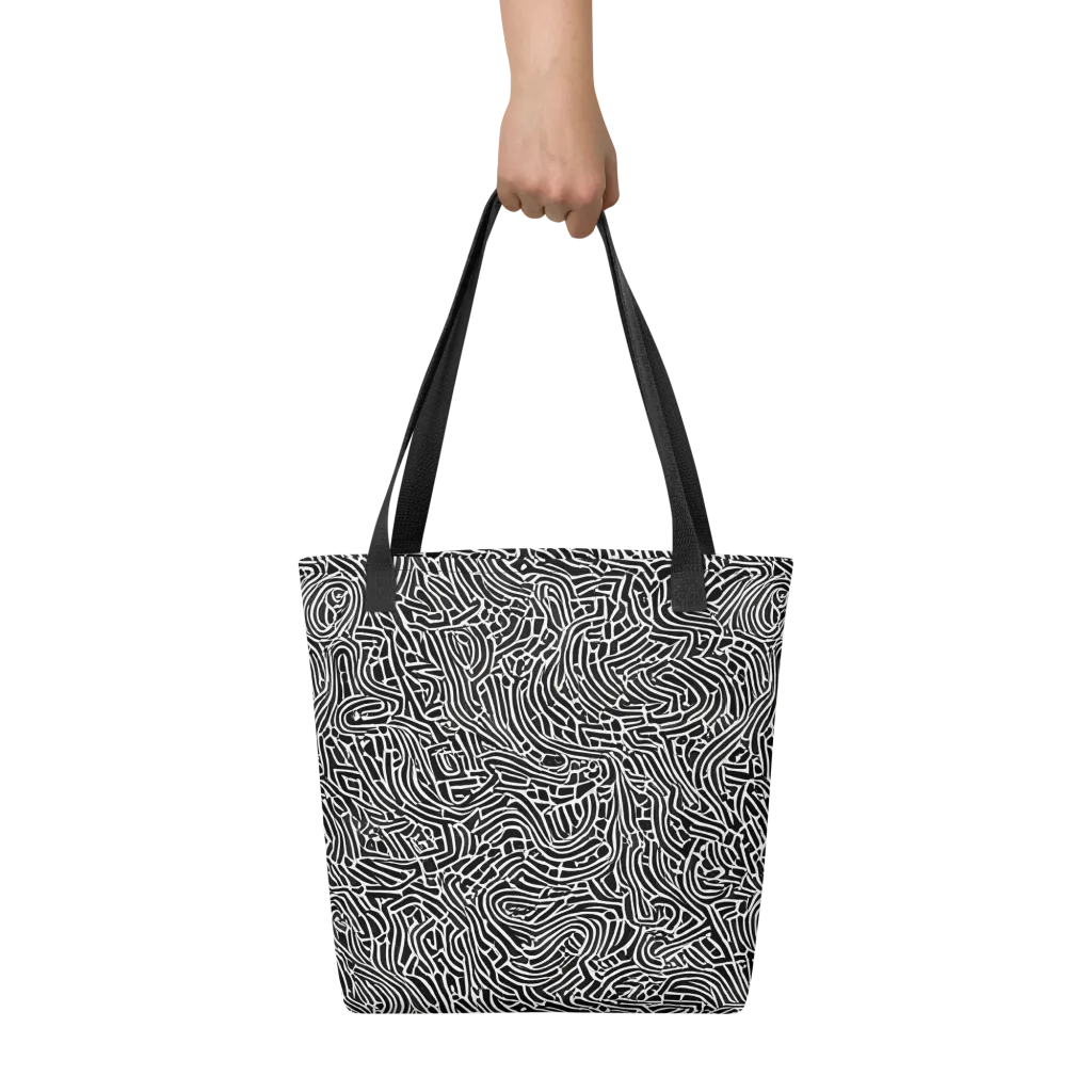 Obsidian Labyrinth on Tote Bag — Front