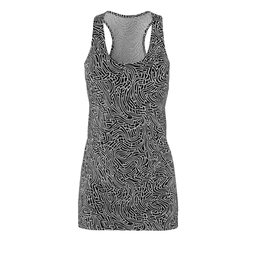 Obsidian Labyrinth on a Racerback Dress