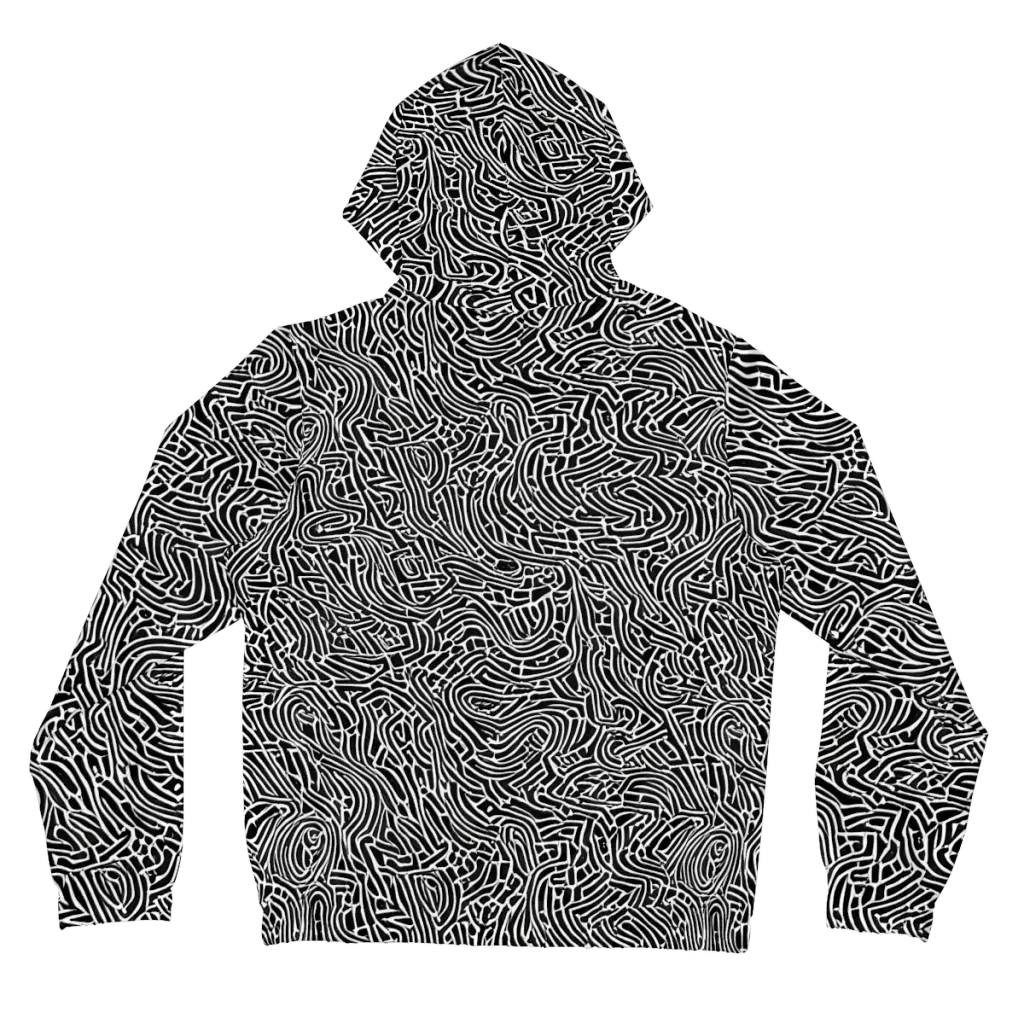 Obsidian Labyrinth on Women's Full-Zip Hoodie — Back