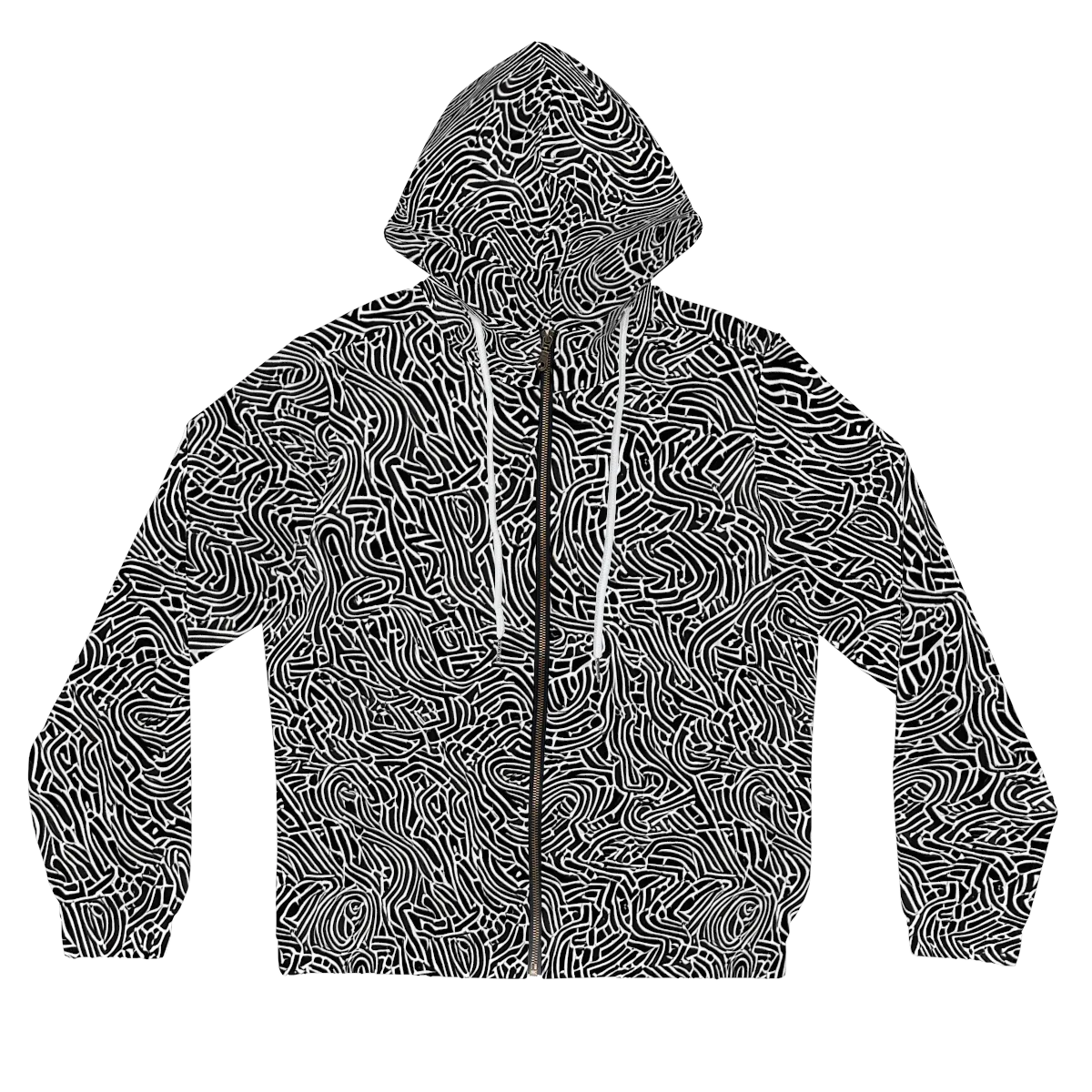 Obsidian Labyrinth on Women's Full-Zip Hoodie — Front