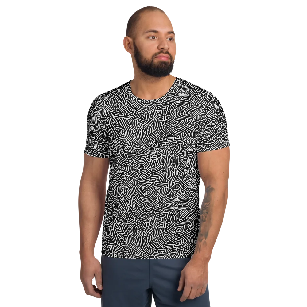 Obsidian Labyrinth on Men's Athletic T-Shirt — Front