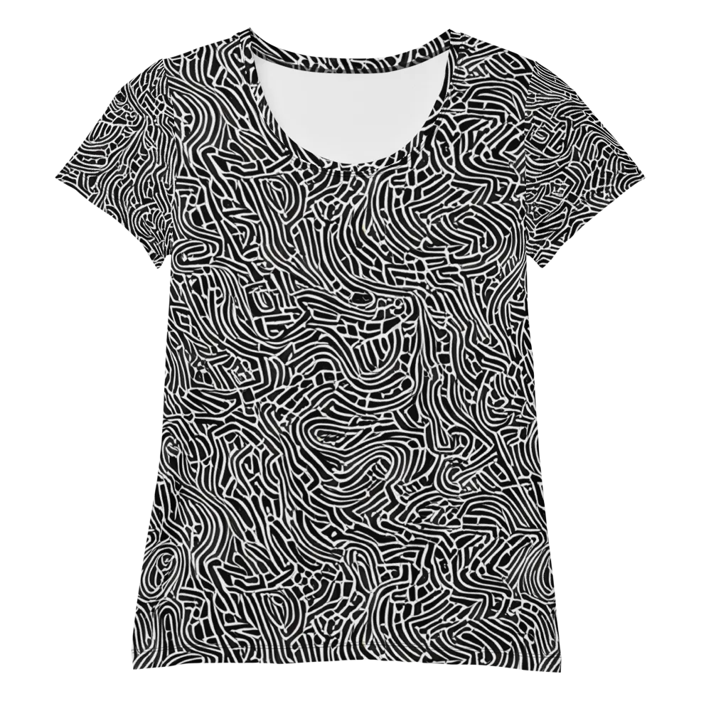 Obsidian Labyrinth on Women's Athletic T-Shirt — Front