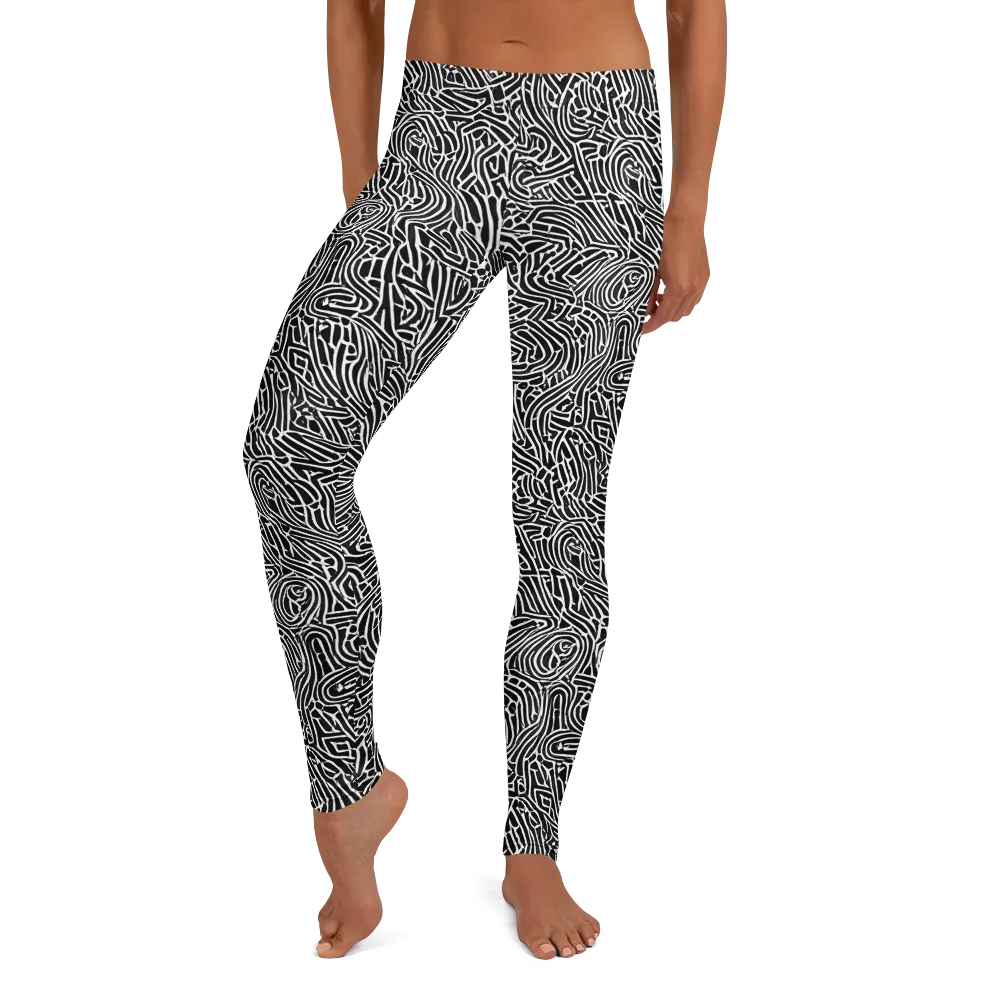 Obsidian Labyrinth on Leggings — Front