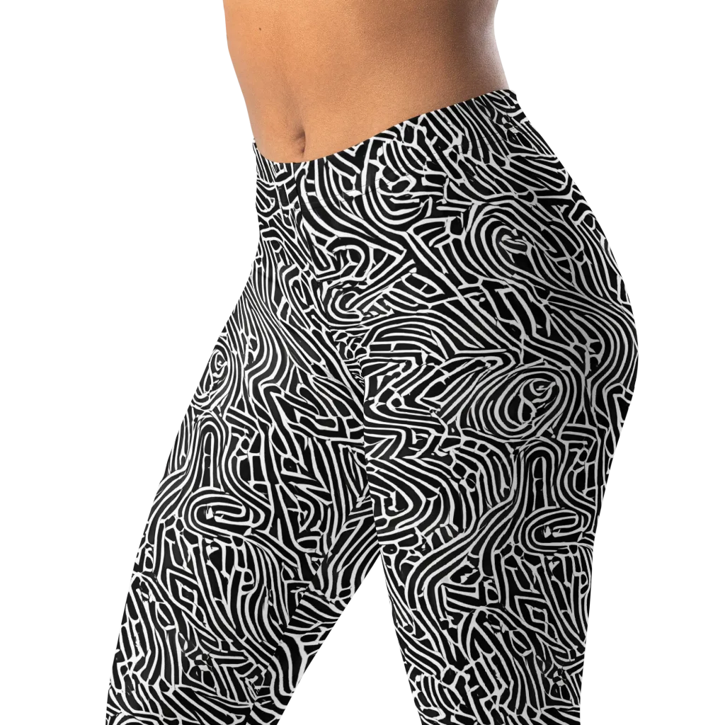 Obsidian Labyrinth on Leggings — Left Front