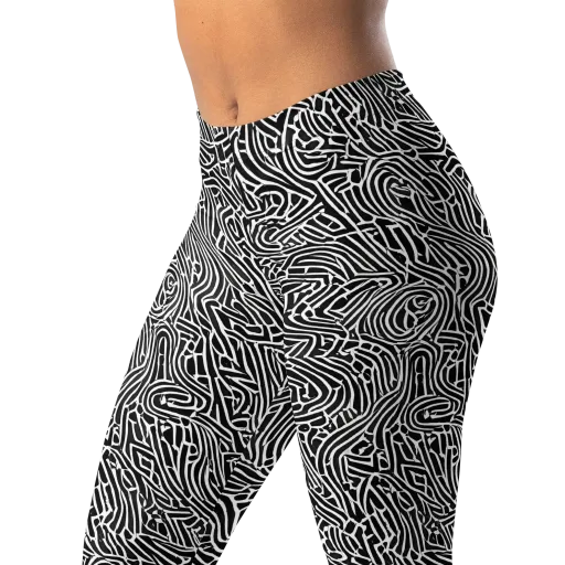 Obsidian Labyrinth on a Leggings