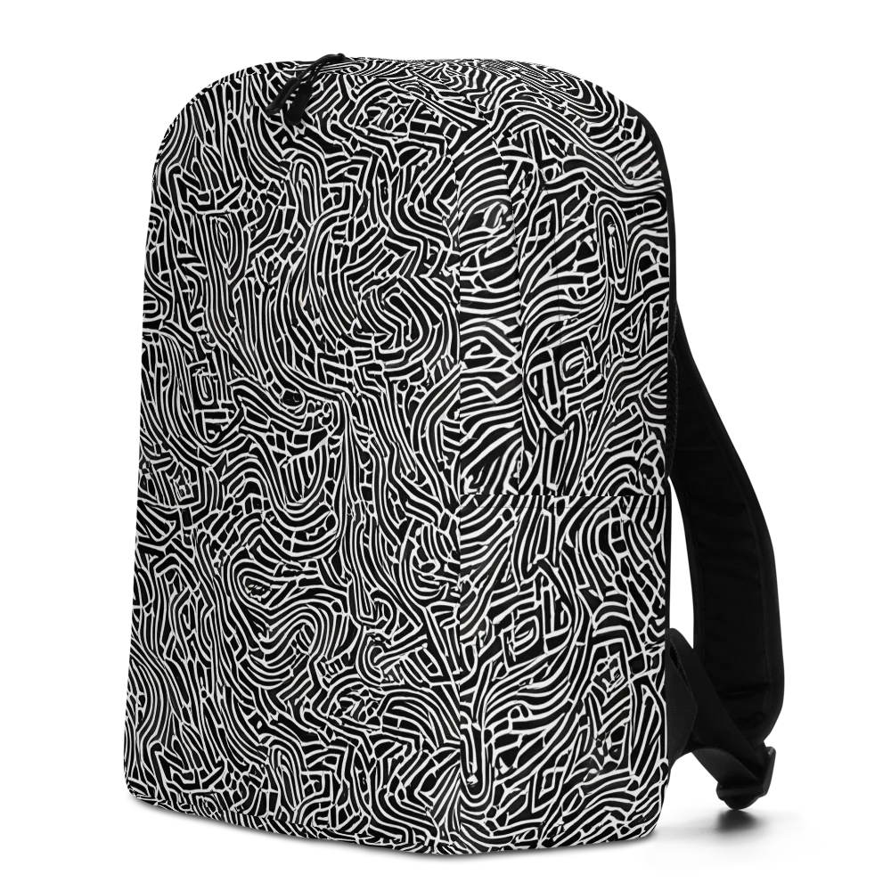 Obsidian Labyrinth on Minimalist Backpack — Left