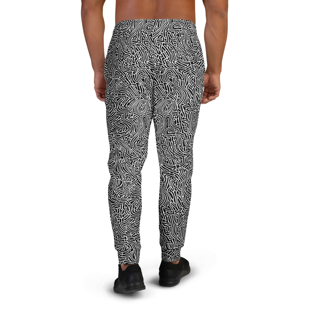 Obsidian Labyrinth on Men's Joggers — Back