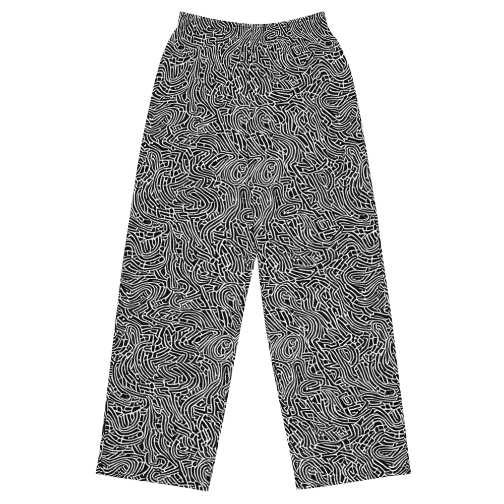 Obsidian Labyrinth on Wide-Leg Pants — Front