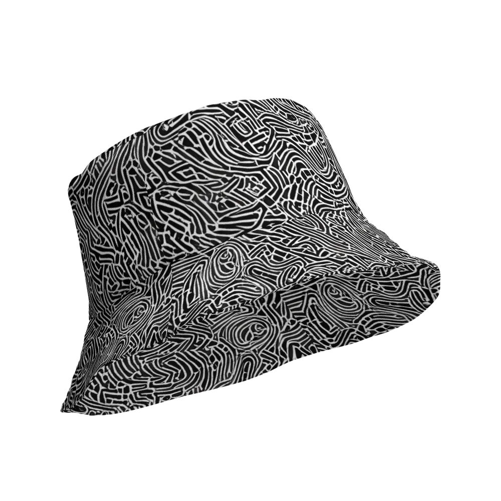 Obsidian Labyrinth on Reversible Bucket Hat — Product details Outside