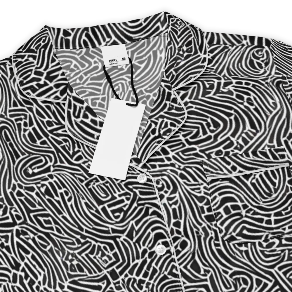 Obsidian Labyrinth on Women's Short Sleeve Pajama Top — Product details