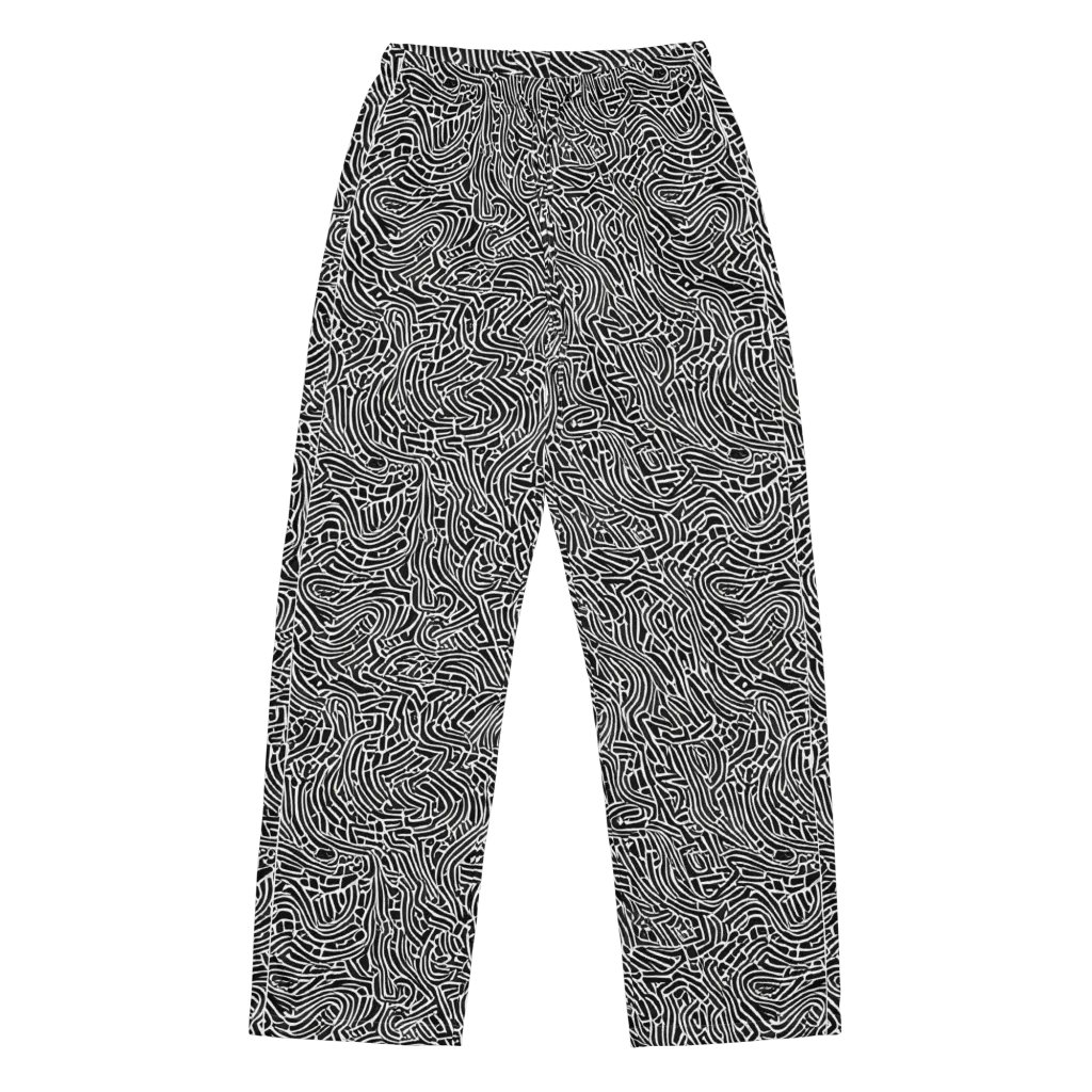 Obsidian Labyrinth on Women's Pajama Pants — Front