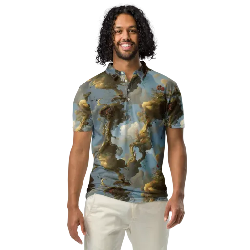 Cloudbound Canopy on a Men's Slim Fit Polo Shirt