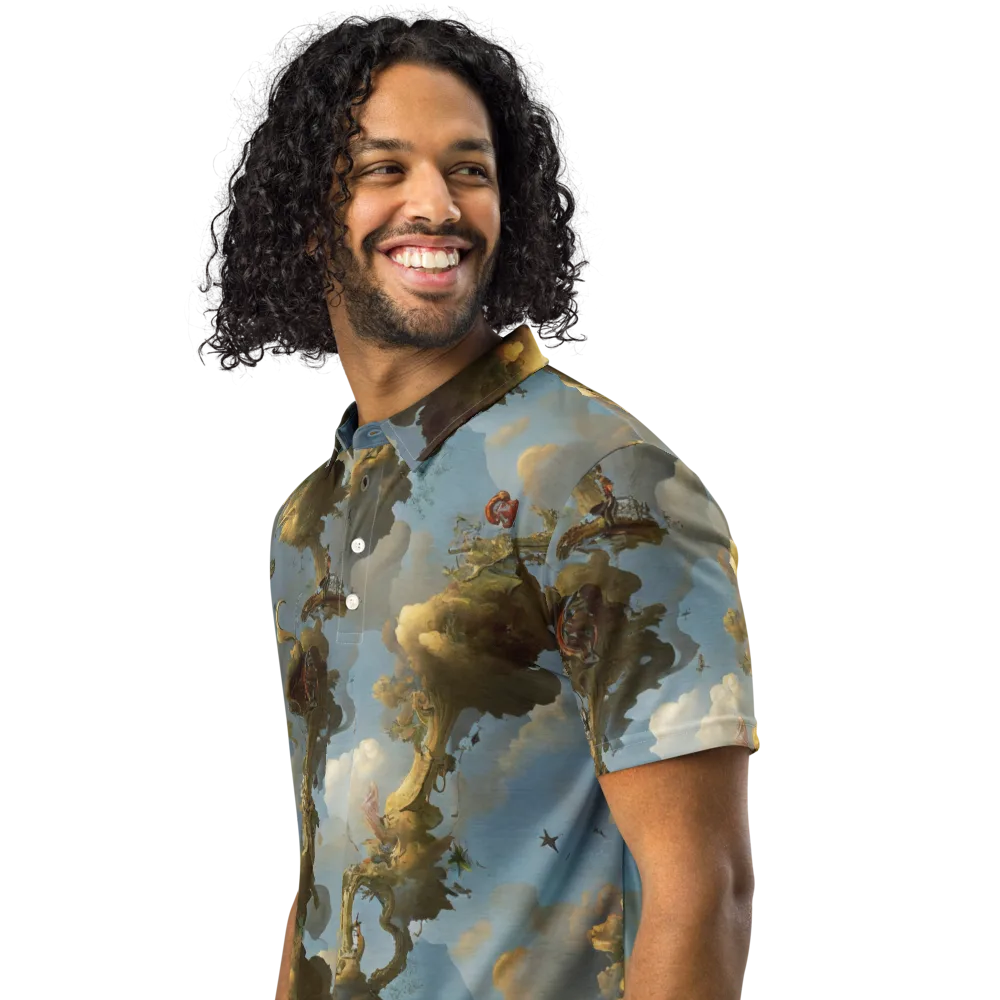 Cloudbound Canopy on Men's Slim Fit Polo Shirt — Left Front