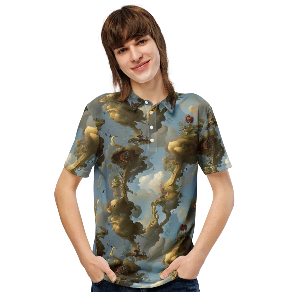 Cloudbound Canopy on Men's Slim Fit Polo Shirt — Front