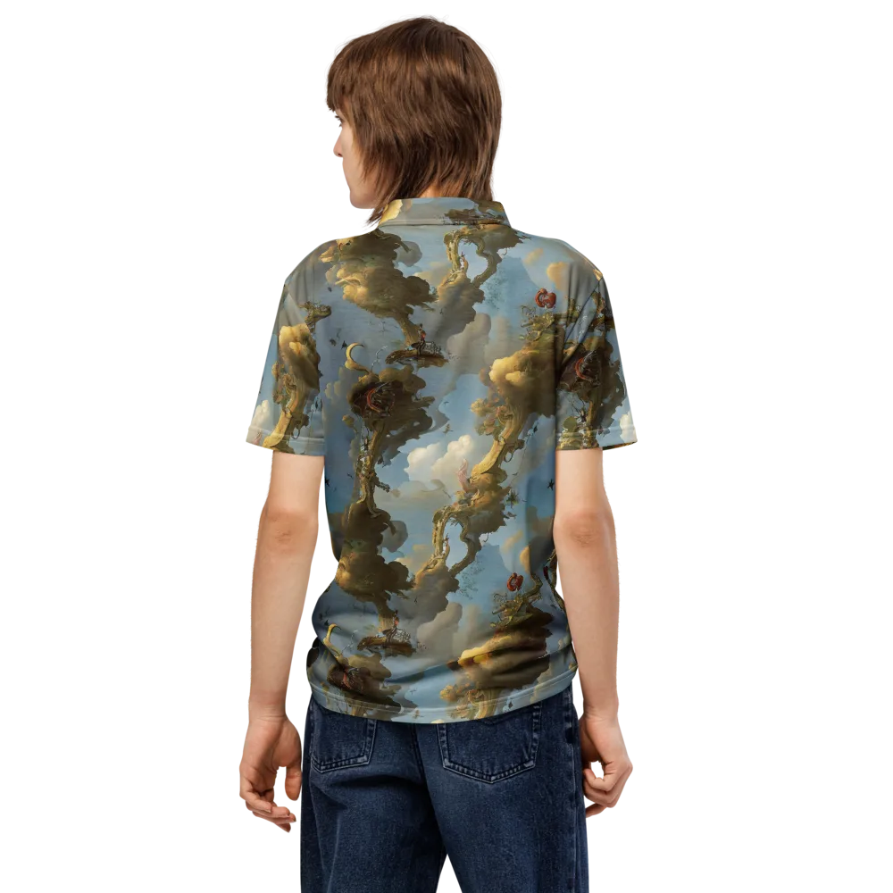 Cloudbound Canopy on Men's Slim Fit Polo Shirt — Back