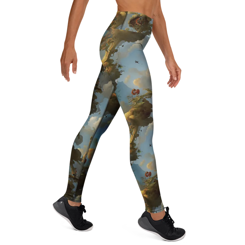 Cloudbound Canopy on Yoga Leggings — Right