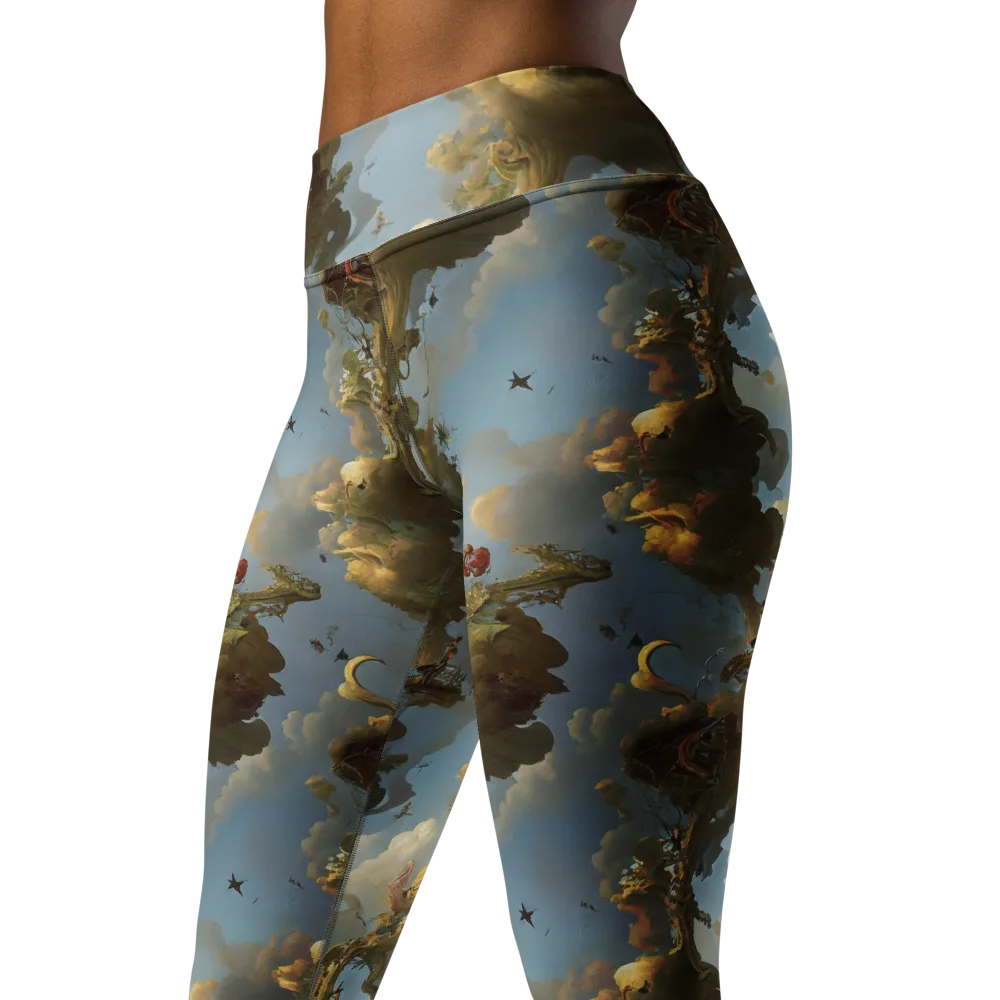 Cloudbound Canopy on Yoga Leggings — Left Front
